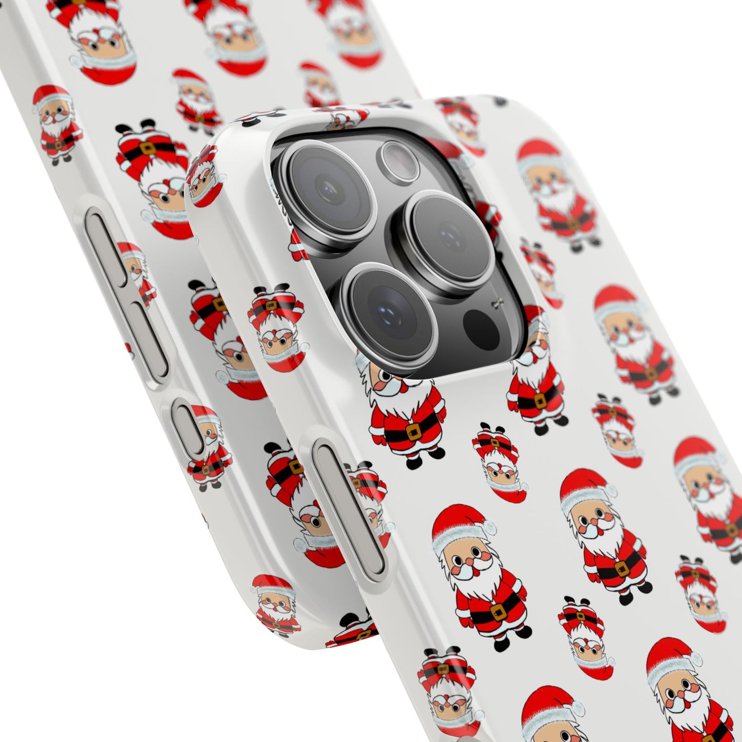 Slim Phone Cases - Cute Santa Cartoon, Festive Holiday Cellphone Covers, Christmas Santa Phone cover