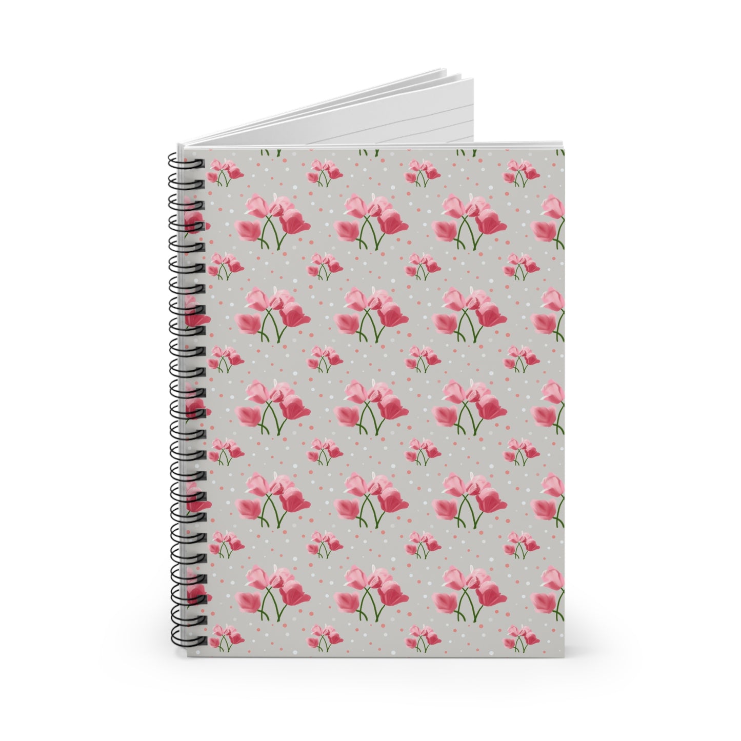 Charming Floral Spiral Notebook, Gifts for Writers, Cute Stationery, Journal for Notes, Creative Writing Gift, Birthday Surprise