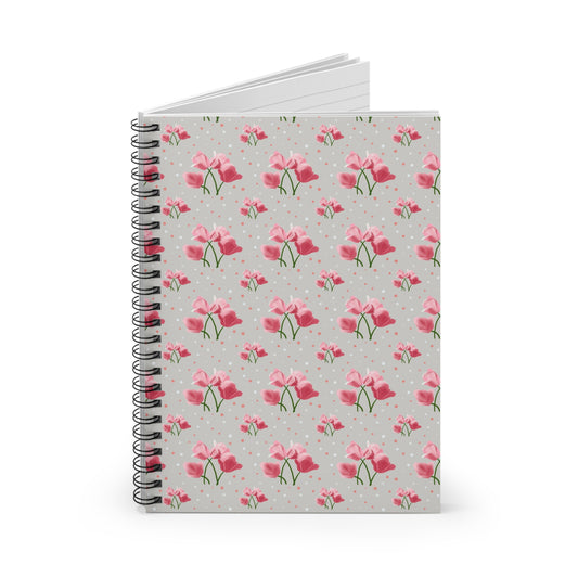 Charming Floral Spiral Notebook, Gifts for Writers, Cute Stationery, Journal for Notes, Creative Writing Gift, Birthday Surprise
