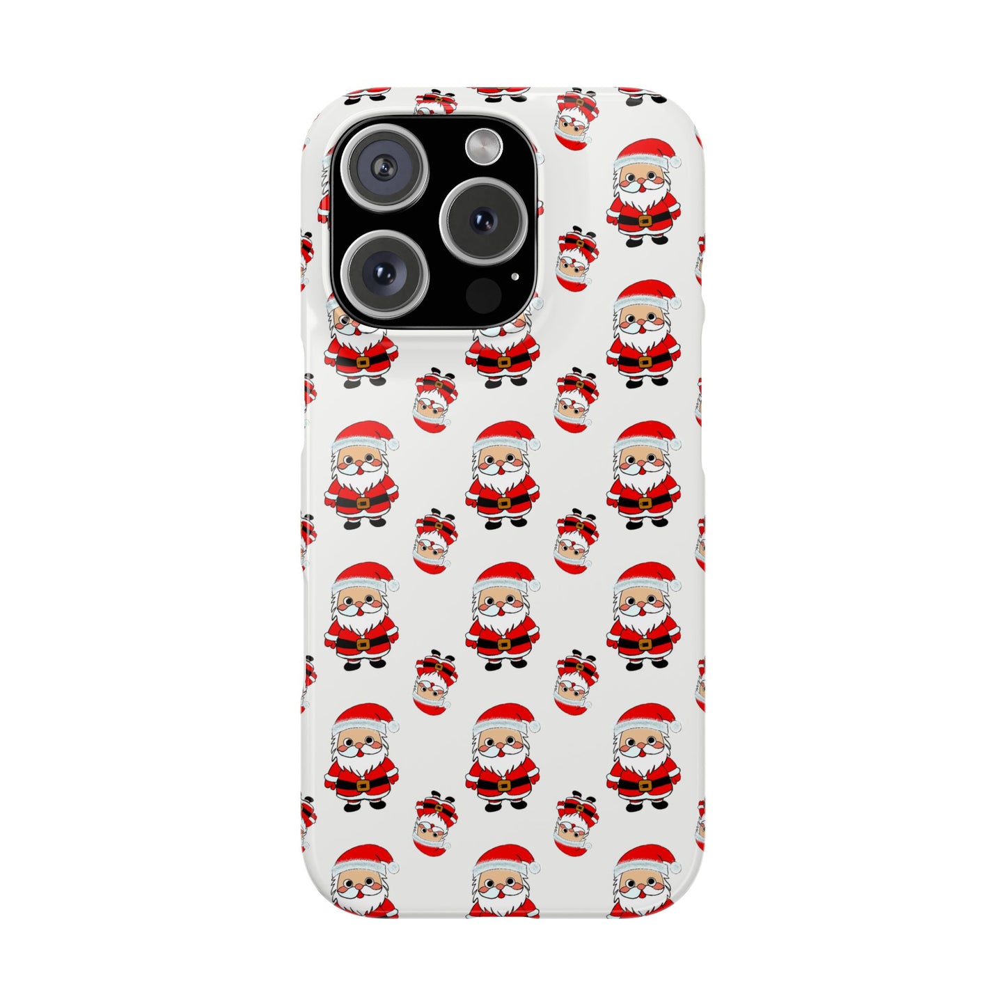 Slim Phone Cases - Cute Santa Cartoon, Festive Holiday Cellphone Covers, Christmas Santa Phone cover