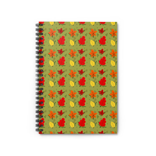 Autumn-Themed Spiral Notebook, Fall Journal, Nature-Inspired Notepad, Cute Stationery Gift, School Supplies, Creative Writing Book