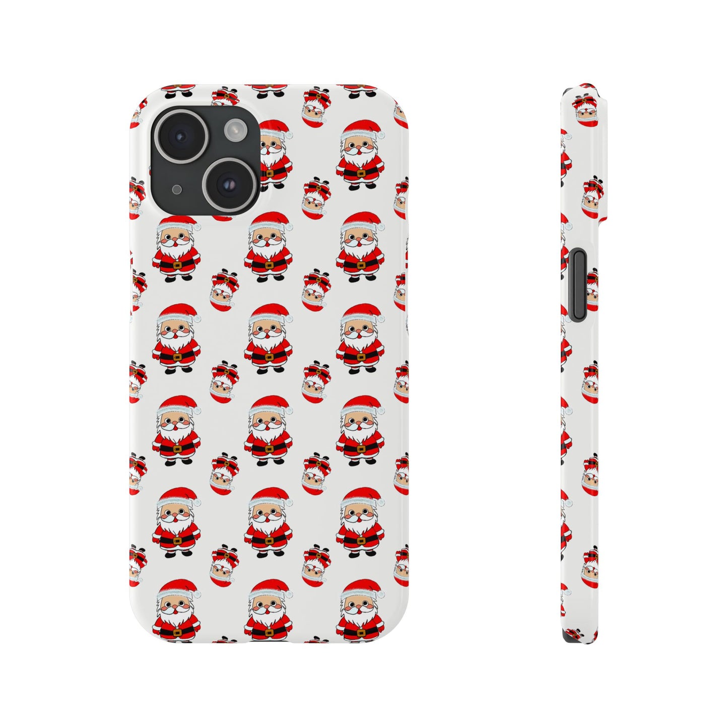 Slim Phone Cases - Cute Santa Cartoon, Festive Holiday Cellphone Covers, Christmas Santa Phone cover