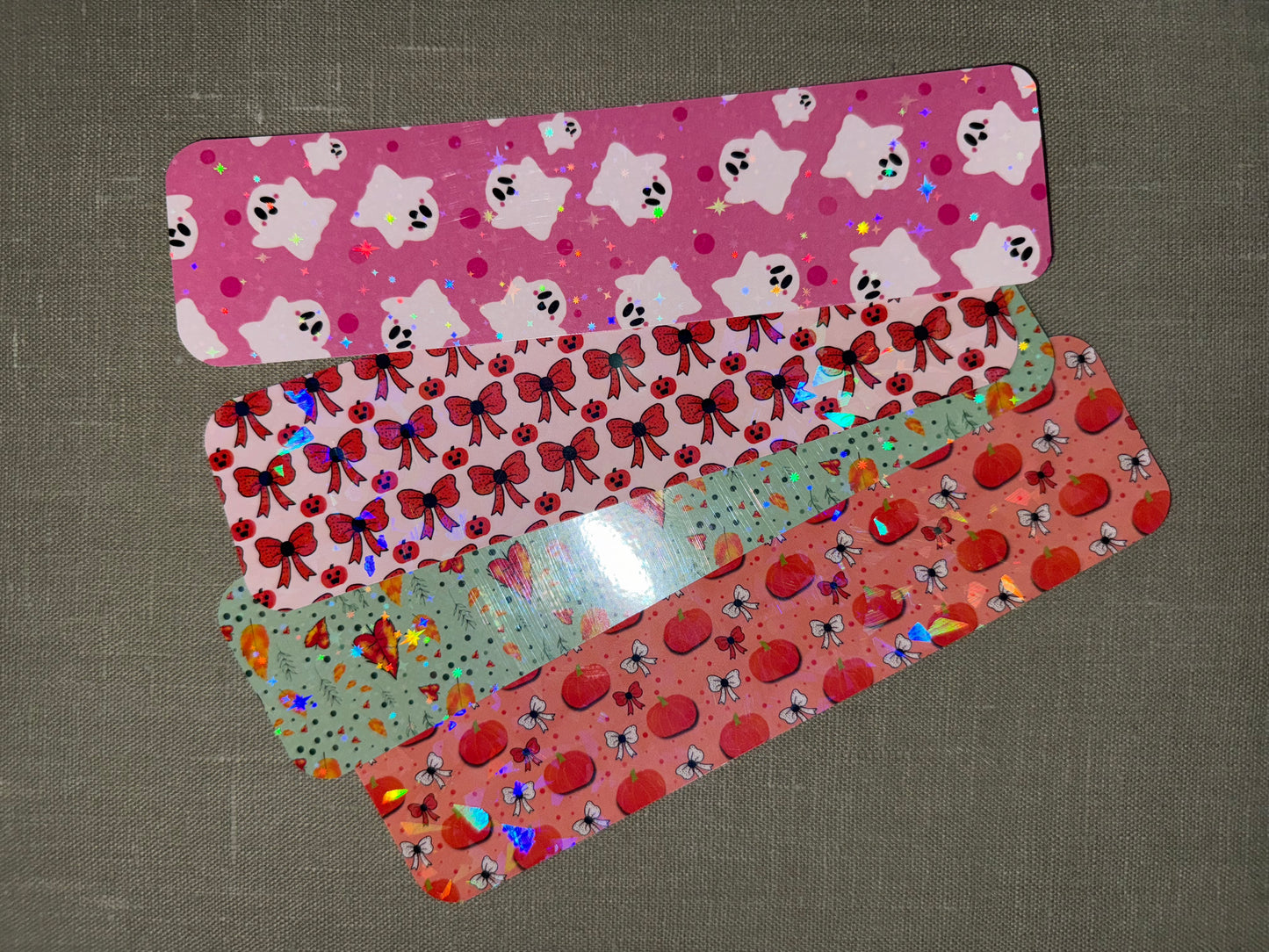 Holographic Halloween & Fall Bookmarks