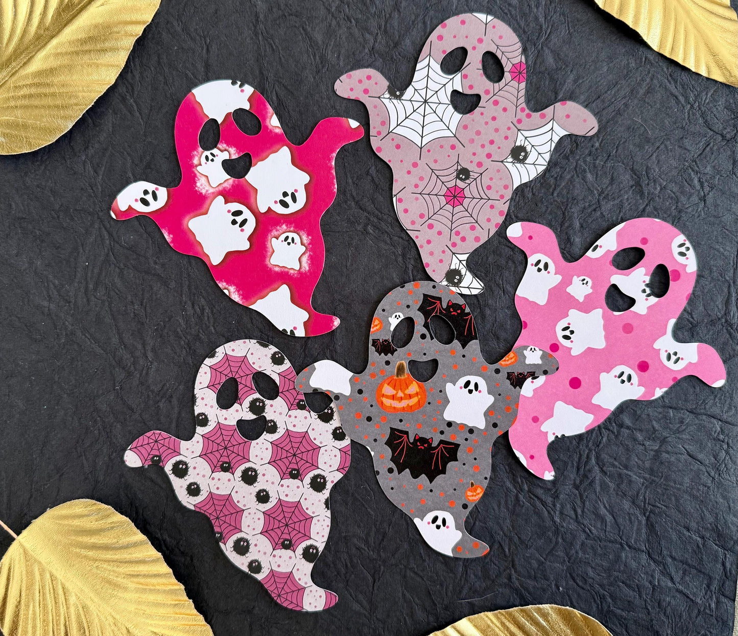 patterned ghost cutouts  - 3.89x4 inches