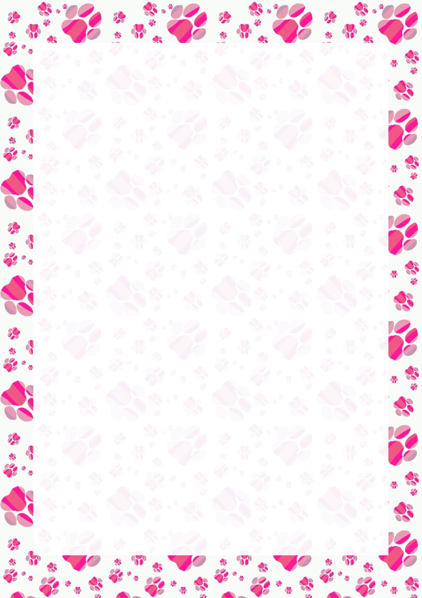 Pink Puppy Paw Planner Inserts – To-Do, Blank (40-Pack)