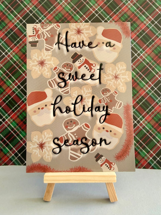 Have A Sweet Holiday Season Christmas Cards - Pack of 5 w/ Envelopes