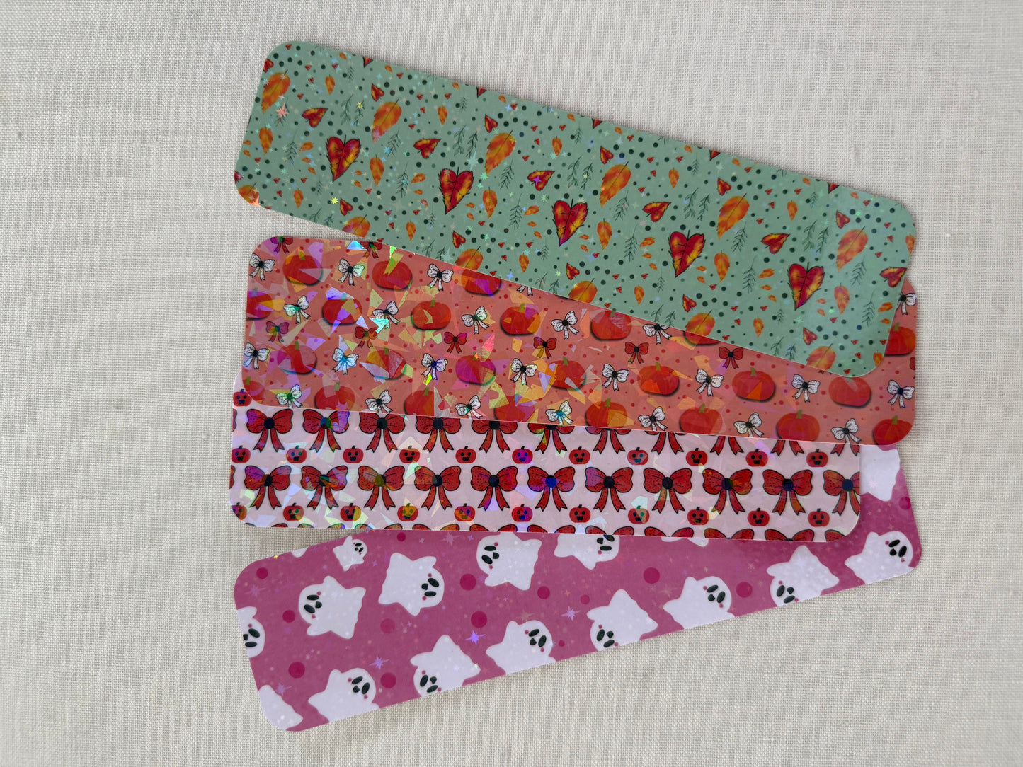 Holographic Halloween & Fall Bookmarks