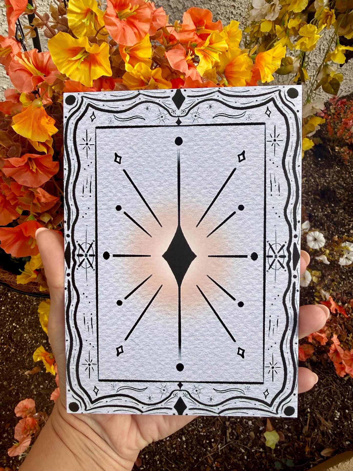Geometric Art Print – Matte Cardstock Wall Art  | Ready-to-Frame Artwork