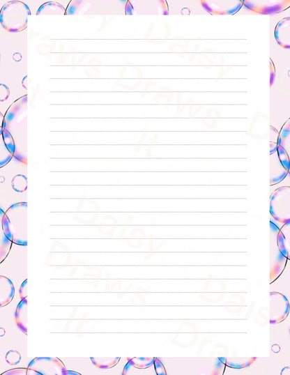 Digital Stationery for iPad | Notability & GoodNotes | Bubbles | Digital Notes | Printable iPad Planner Pages | Instant Download