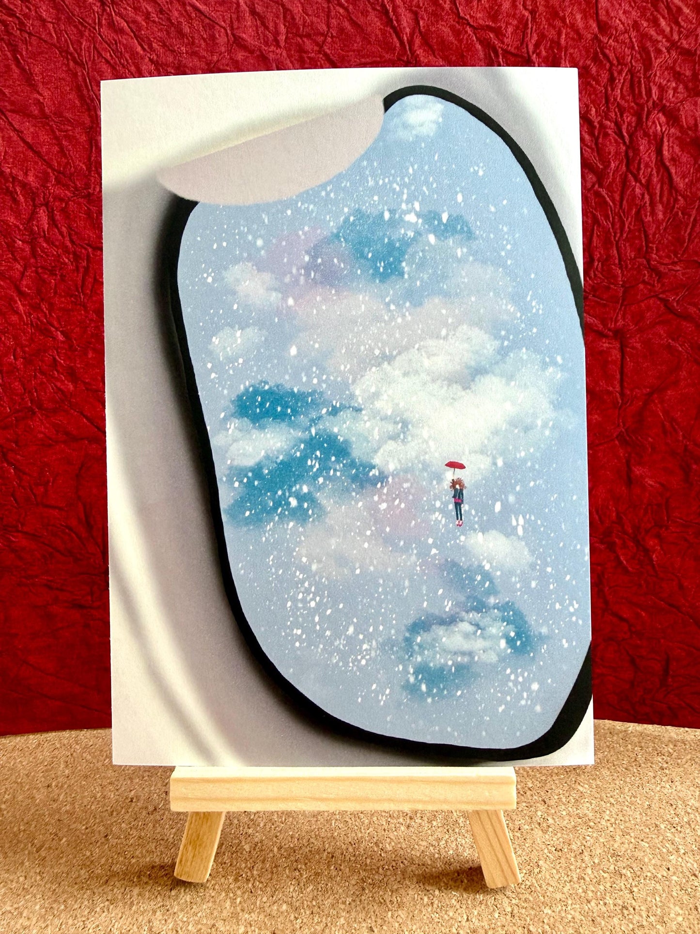 Airplane View Art Print – Travel Wall Art Print, Window Seat Aesthetic Decor, Aviation Illustration Poster, Wanderlust Home Décor