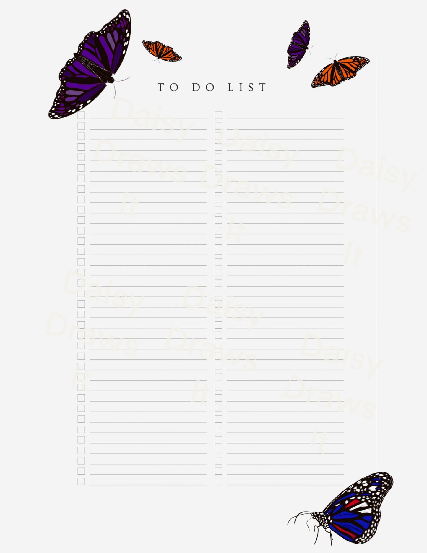 Digital Stationery for iPad | Notability & GoodNotes Paper Pack | Butterfly Digital Notes | Printable iPad Planner Pages | Instant Download