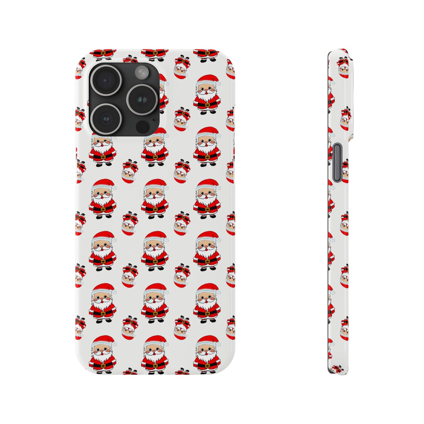 Slim Phone Cases - Cute Santa Cartoon, Festive Holiday Cellphone Covers, Christmas Santa Phone cover