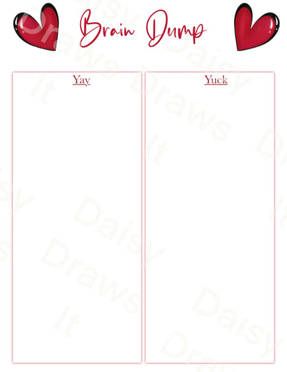 Hearts Digital Stationery for iPad - Notability & GoodNotes Paper Pack - Printable Planner Pages - Instant Download - 8 Designs