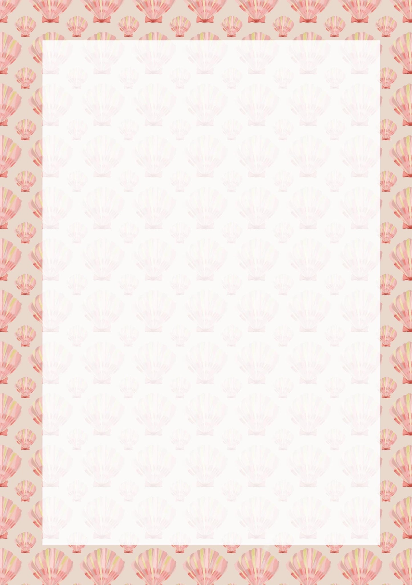 Seashells A5 Planner/ Notepad Inserts - pack of 25