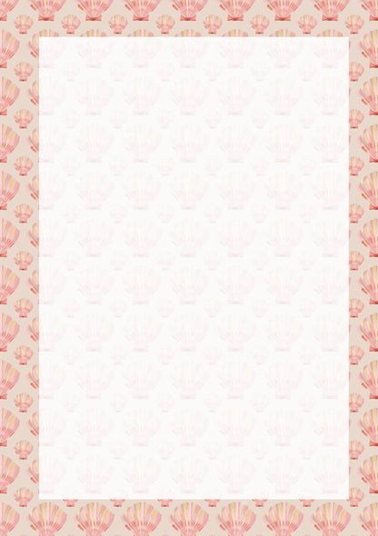 Seashells A5 Planner/ Notepad Inserts - pack of 25