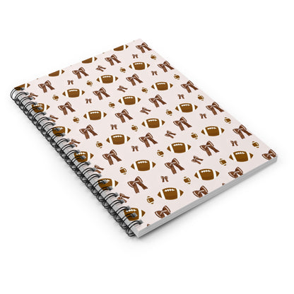 Football-Themed Spiral Notebook - Perfect for Sports Lovers, Journaling, Back to School, Gift for Students, Coaches, Note Taking
