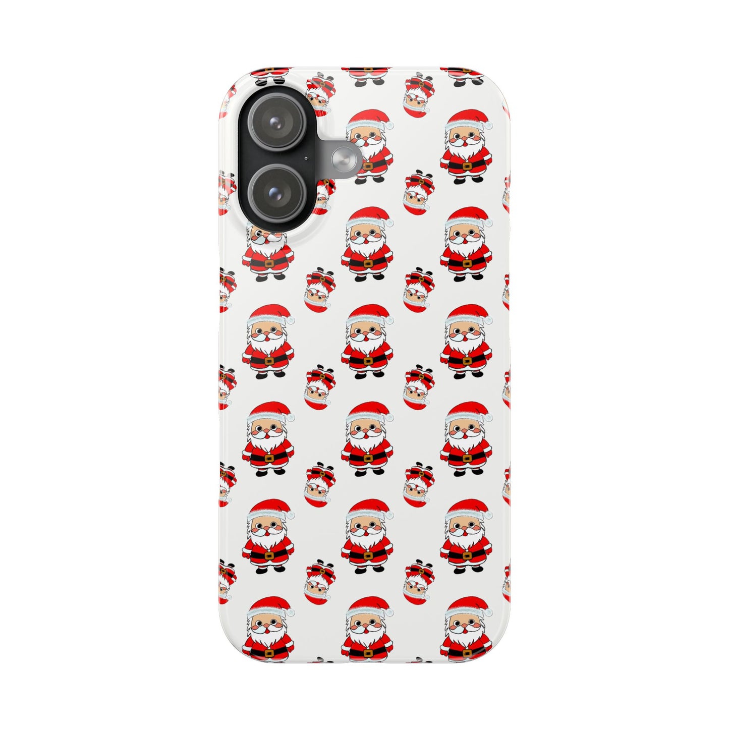Slim Phone Cases - Cute Santa Cartoon, Festive Holiday Cellphone Covers, Christmas Santa Phone cover
