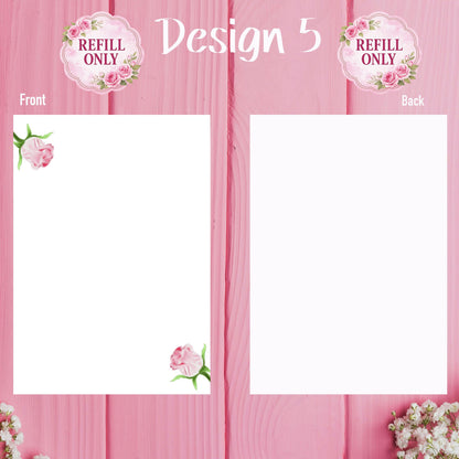 Pink Rose Planner Inserts – Refill ONLY - 25 pages