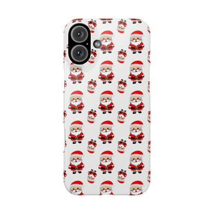 Slim Phone Cases - Cute Santa Cartoon, Festive Holiday Cellphone Covers, Christmas Santa Phone cover