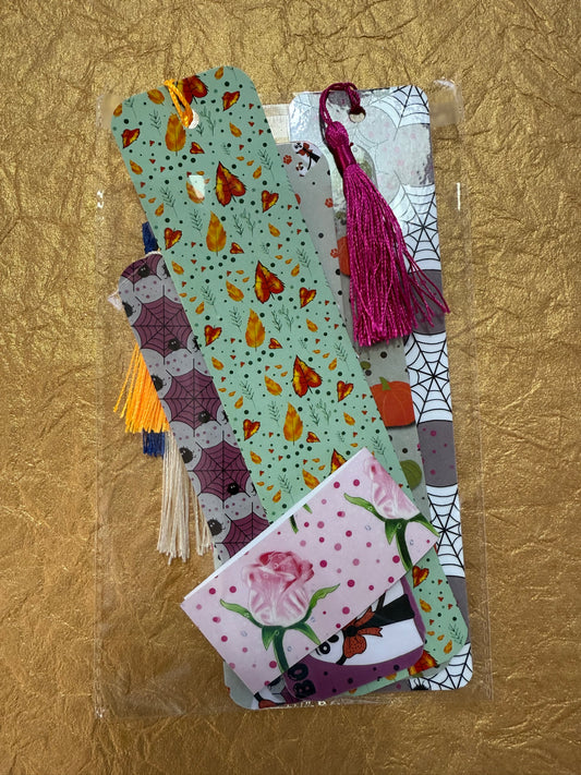 Halloween & Fall Bookmarks - Mystery Pack of 5 Bookmarks