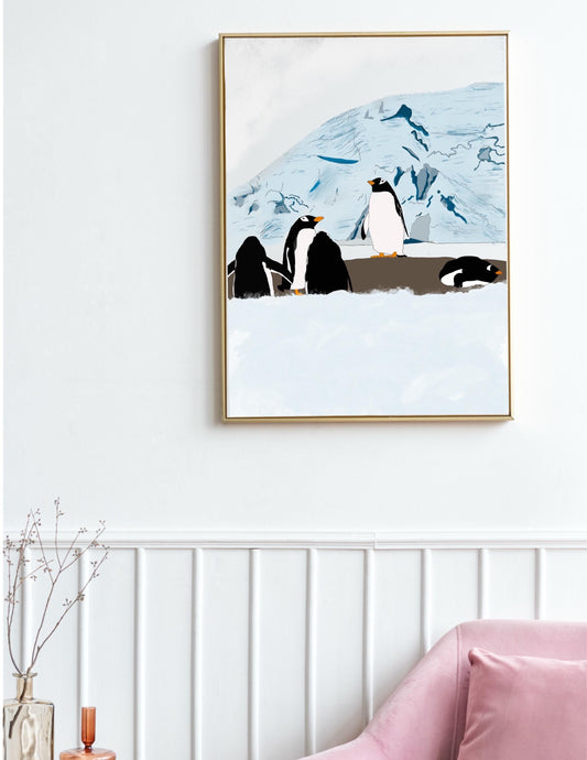 Penguins of Antarctica Art Print – Gallery Wall Decor
