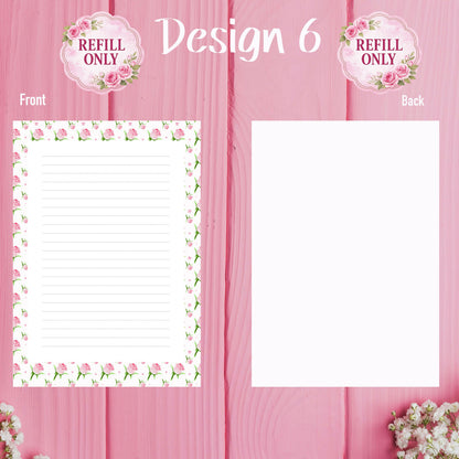 Pink Rose Planner Inserts – Refill ONLY - 25 pages