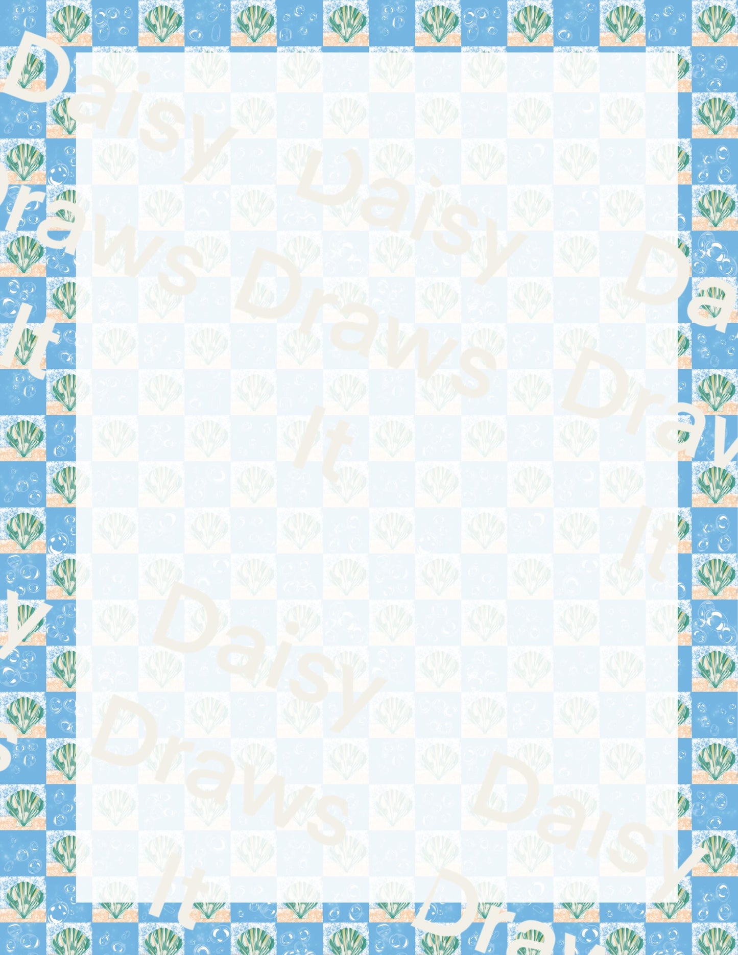 Digital Stationery for iPad | Notability & GoodNotes Paper Pack | seashell Digital Notes | Printable iPad Planner Pages | Instant Download