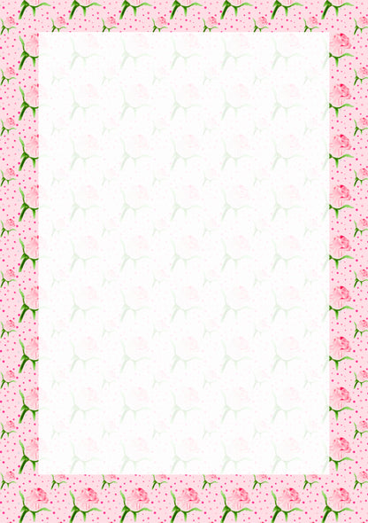 Floral A5 Planner Inserts - 6 Hole Punched - Pack of 25