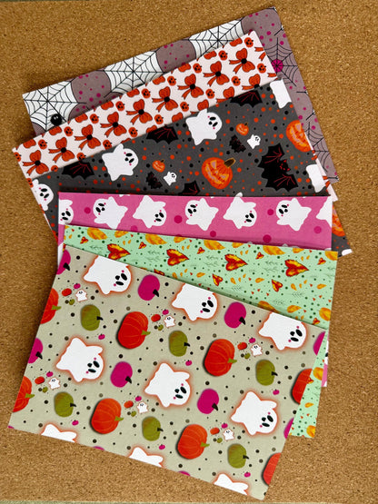 Kindle Basic 4.4x6.25” Halloween & Fall Inserts (Set of 6)