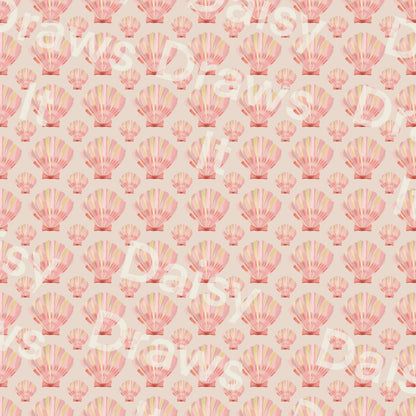 Seamless Digital Pattern | Phone Wallpaper Download | Aesthetic Background | Seashell Pattern for iPhone, Android, iPad & More