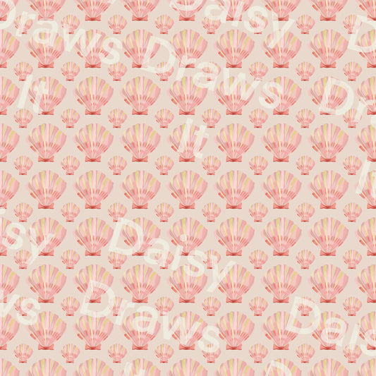 Seamless Digital Pattern | Phone Wallpaper Download | Aesthetic Background | Seashell Pattern for iPhone, Android, iPad & More