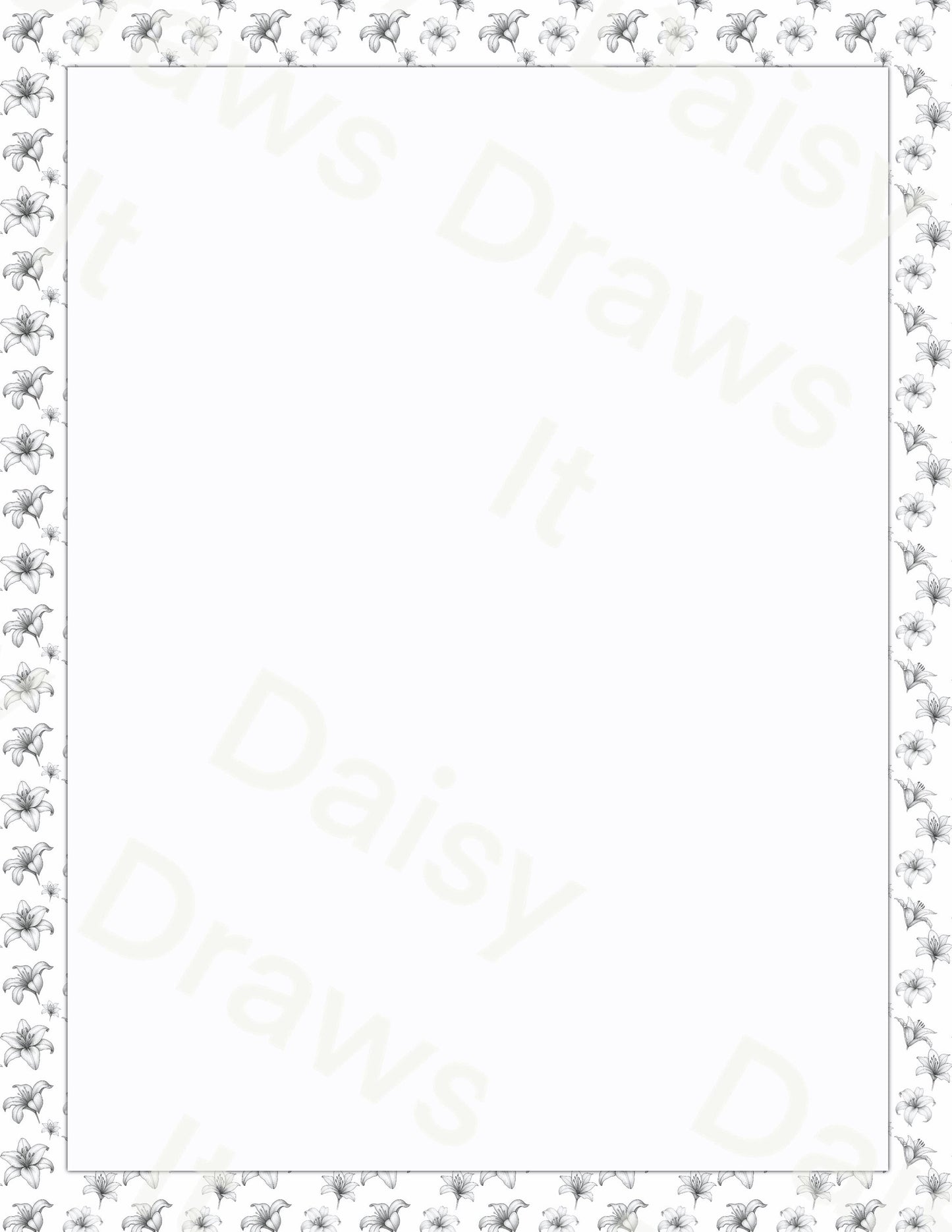 Black & White Lillies Printable Planner | Instant Download