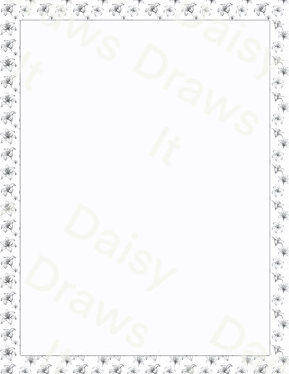 Black & White Lillies Printable Planner | Instant Download
