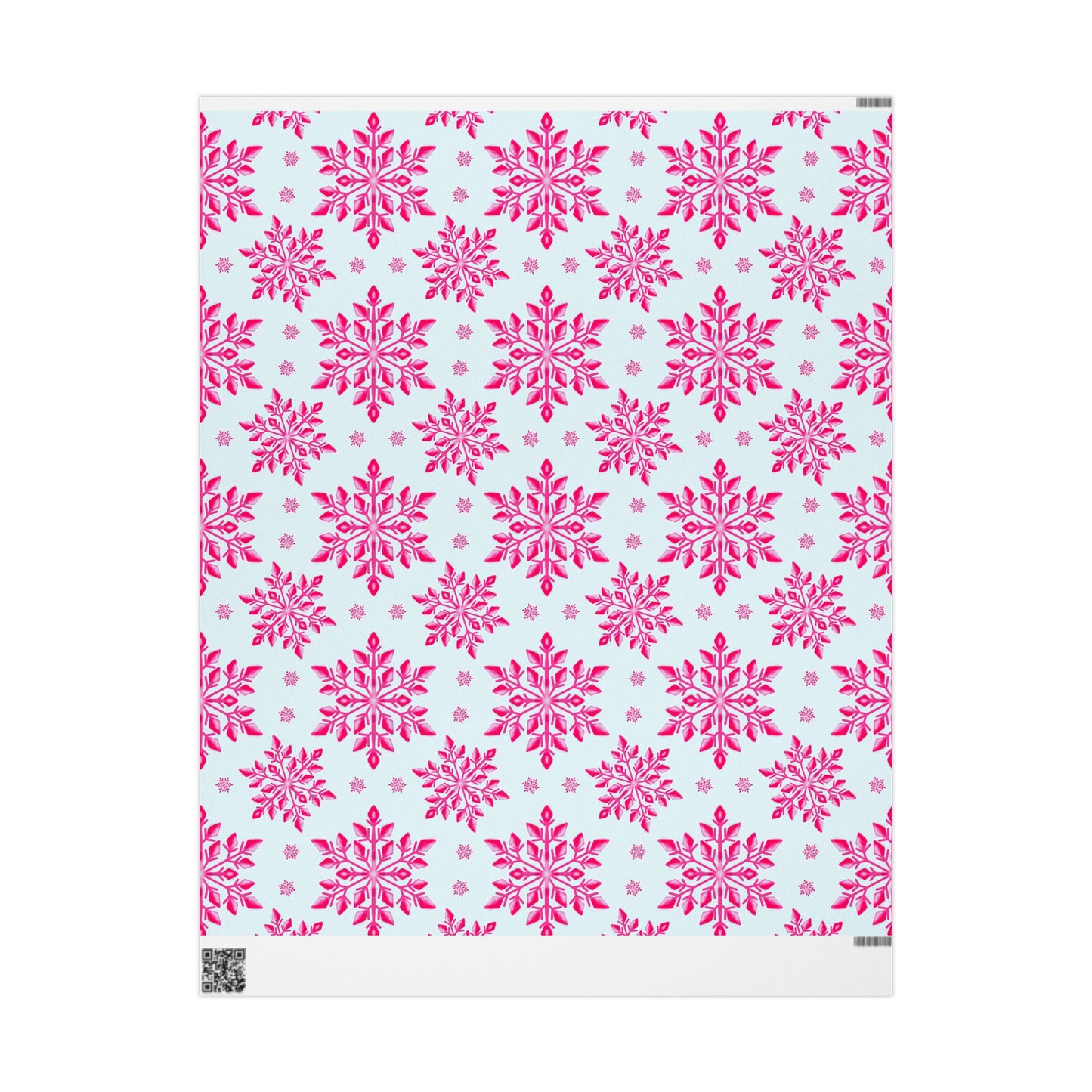Pink Snowflake Wrapping Paper, Holiday Gift Wrap, Seasonal Packaging, Cute Winter Wrap, Party Supplies, Festive Decor