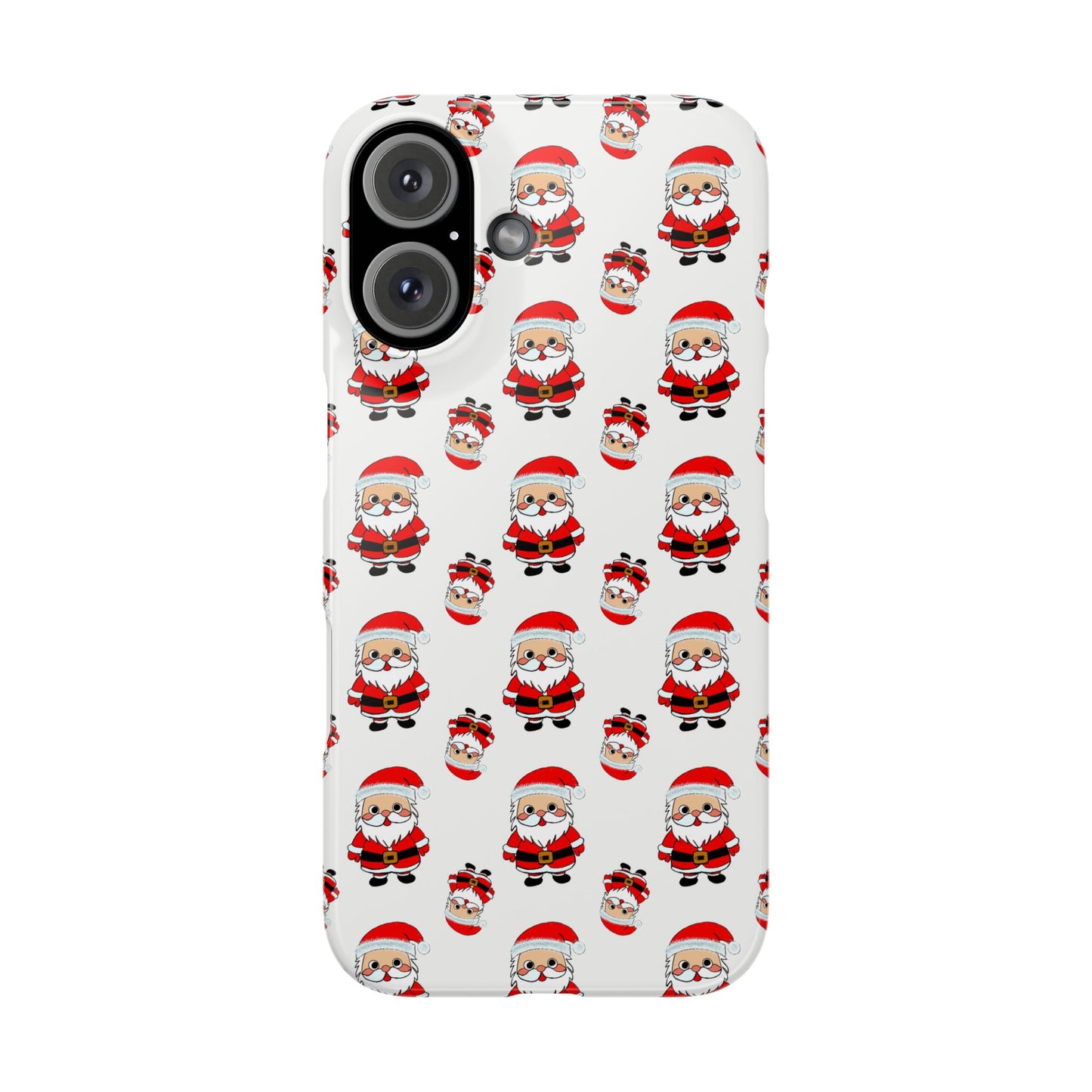 Slim Phone Cases - Cute Santa Cartoon, Festive Holiday Cellphone Covers, Christmas Santa Phone cover