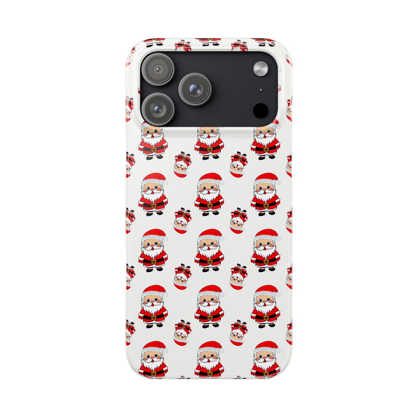Slim Phone Cases - Cute Santa Cartoon, Festive Holiday Cellphone Covers, Christmas Santa Phone cover