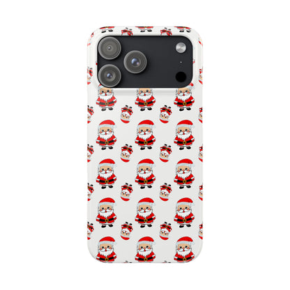 Slim Phone Cases - Cute Santa Cartoon, Festive Holiday Cellphone Covers, Christmas Santa Phone cover