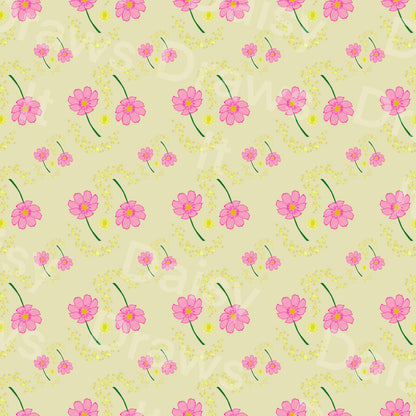 Seamless Digital Pattern | Phone Wallpaper Download | Aesthetic Background | Daisy flower Pattern for iPhone, Android, iPad & More