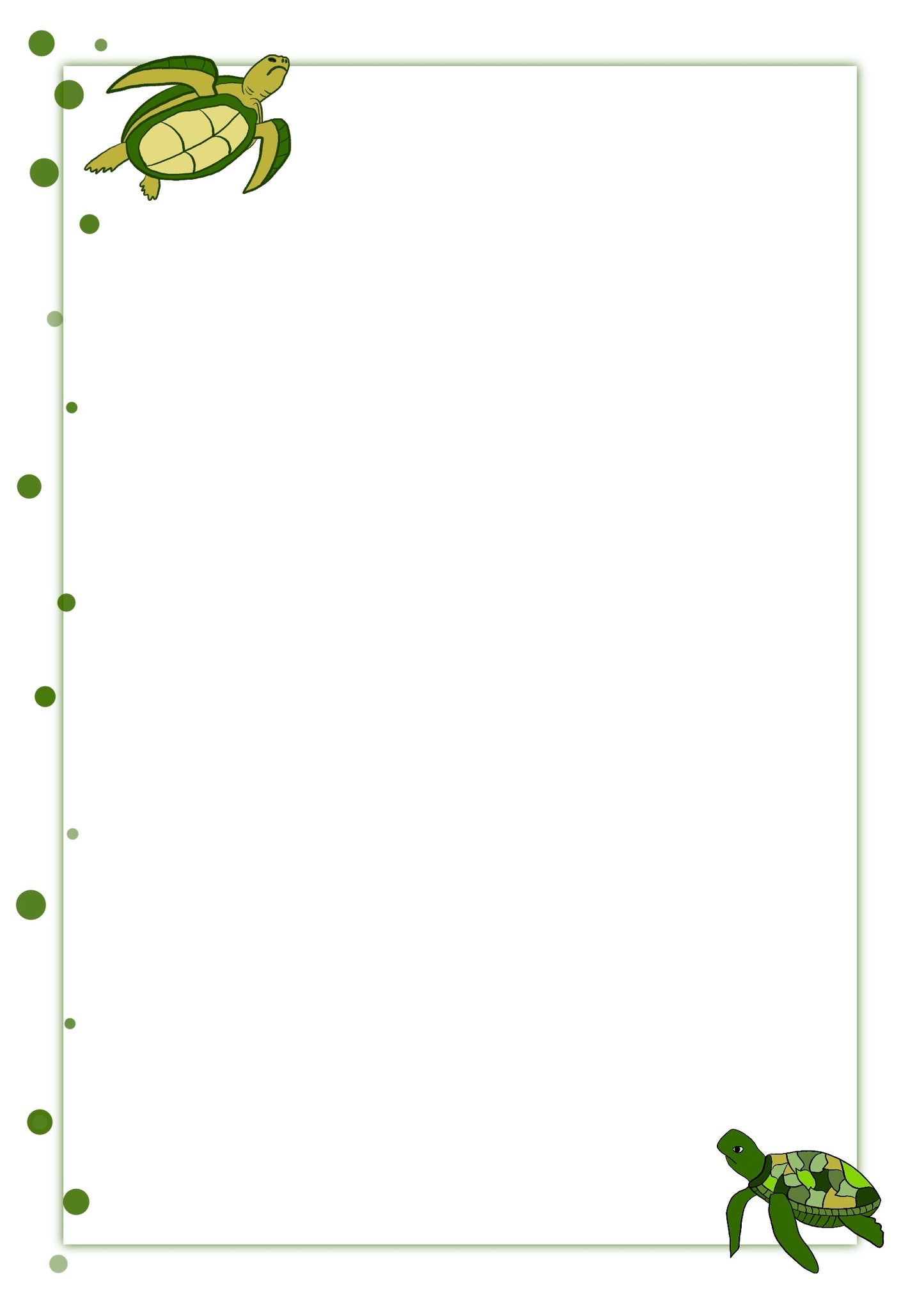 Turtle Planner Inserts – 50-Pack Blank / To-Do Pages  / Undated Planner Pages | Cute Stationery