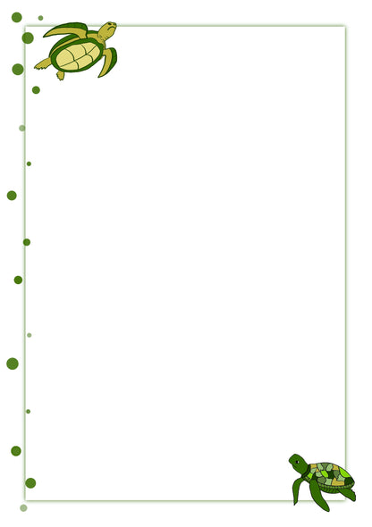 Turtle Planner Inserts – 50-Pack Blank / To-Do Pages  / Undated Planner Pages | Cute Stationery