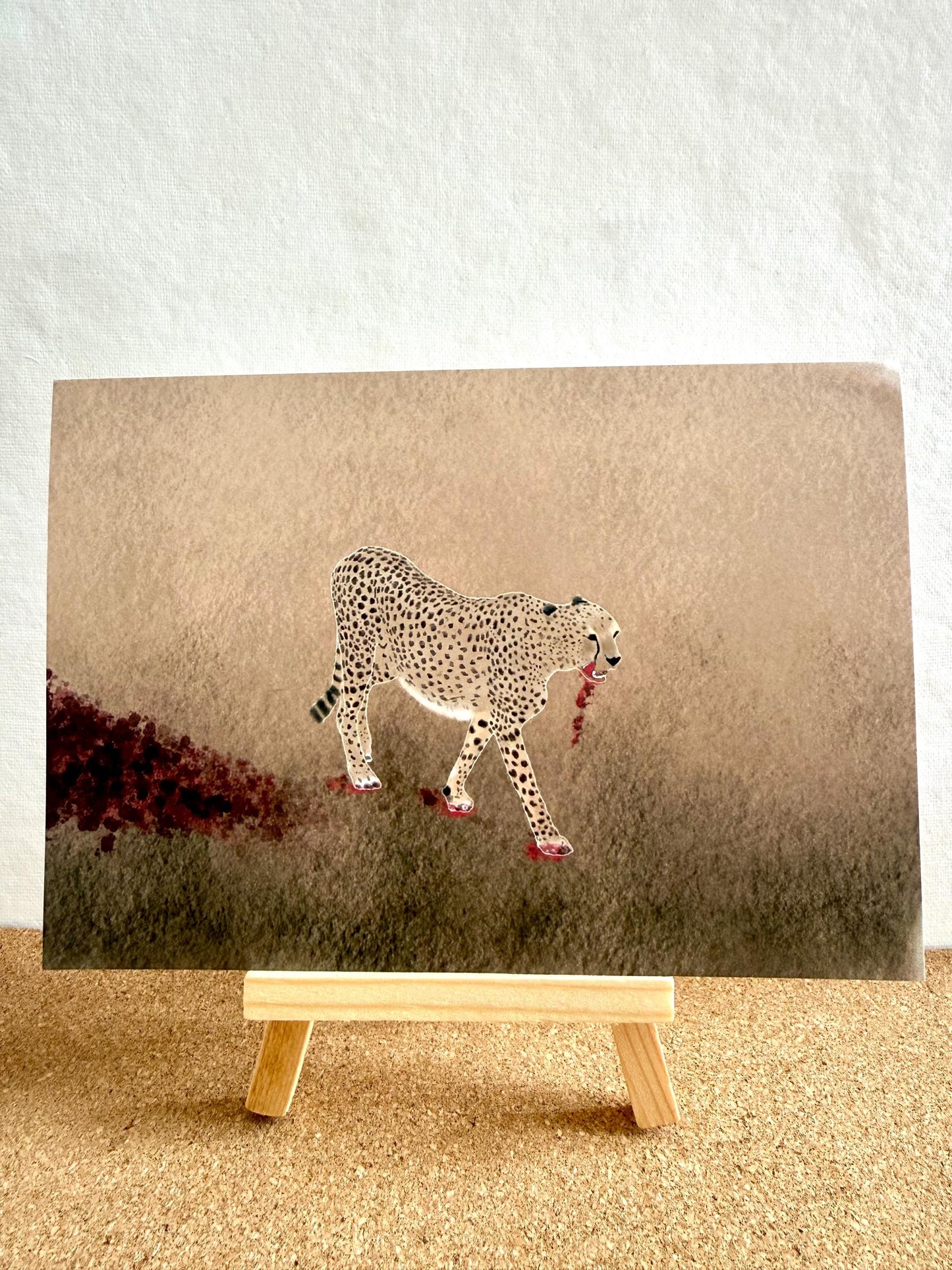 Cheetah of Kenya Art Print – African Safari Animal Illustration