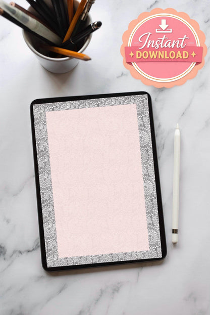 Lace Digital Stationery for iPad | Notability & GoodNotes Paper Pack | Digital Notes | Printable iPad Planner Pages | Instant Download