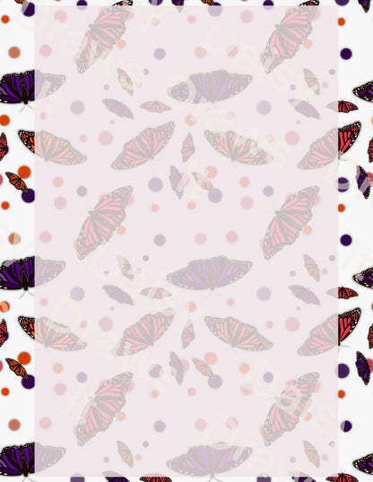 Digital Stationery for iPad | Notability & GoodNotes Paper Pack | Butterfly Digital Notes | Printable iPad Planner Pages | Instant Download