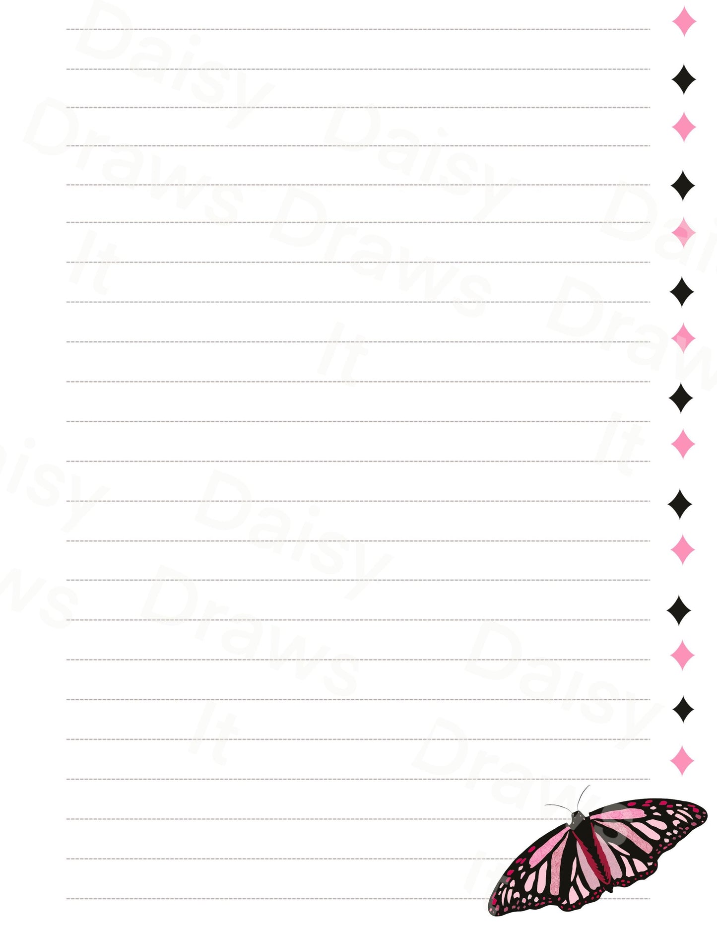 Digital Stationery for iPad | Notability & GoodNotes Paper Pack | Butterfly Digital Notes | Printable iPad Planner Pages | Instant Download