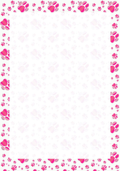 Pink Puppy Paw Planner Inserts – To-Do, Blank (40-Pack)