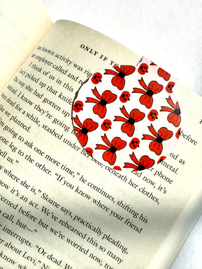 4 Pack of Halloween Themed Round Magnetic Bookmarks - Approx 2.5 x 2.25 inches