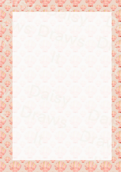 Down By The Seashore A5 Planner Inserts | 48-Piece Coastal 6-Hole Punched Planner Refill