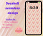 Seamless Digital Pattern | Phone Wallpaper Download | Aesthetic Background | Seashell Pattern for iPhone, Android, iPad & More