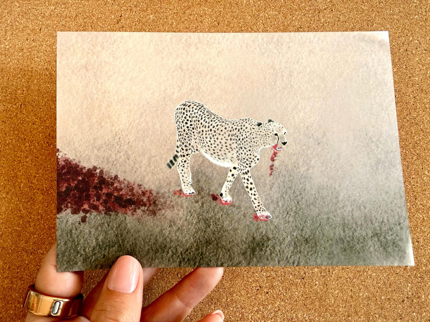 Cheetah of Kenya Art Print – African Safari Animal Illustration