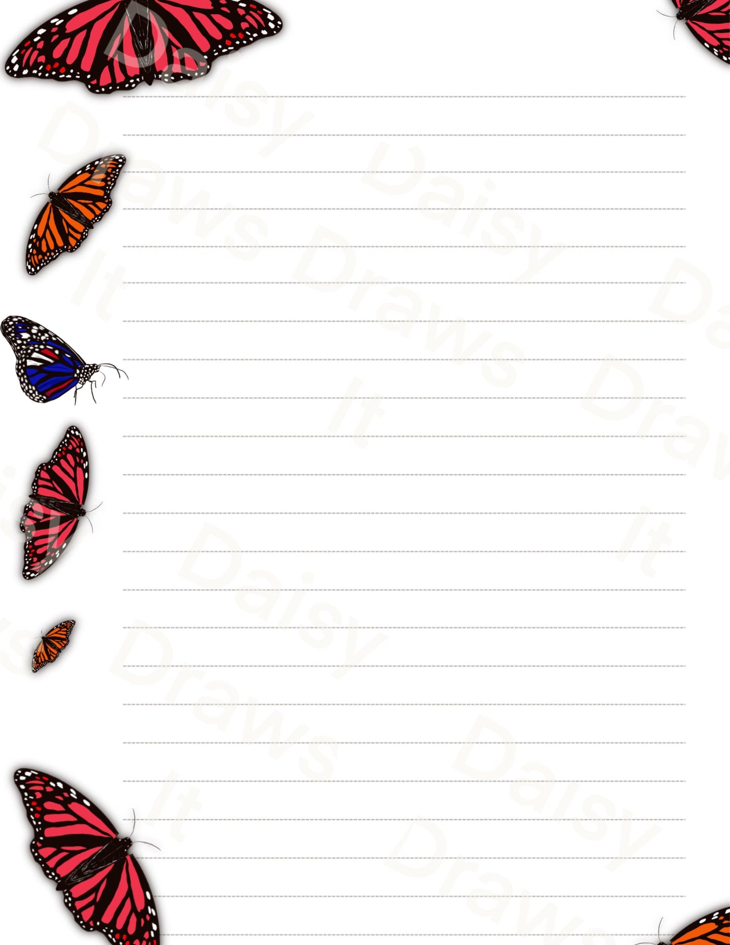 Digital Stationery for iPad | Notability & GoodNotes Paper Pack | Butterfly Digital Notes | Printable iPad Planner Pages | Instant Download